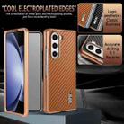 For Samsung Galaxy Z Fold6 5G AZNS Electroplated Edge Carbon Fiber Texture Phone Case(Black) - 3