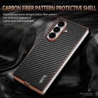 For Samsung Galaxy Z Fold7 5G AZNS Electroplated Edge Carbon Fiber Texture Phone Case(Blue) - 3