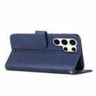 For Samsung Galaxy S25 Ultra 5G Stitching Calf Texture Buckle Leather Phone Case(Blue) - 3