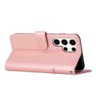 For Samsung Galaxy S25 Ultra 5G Stitching Calf Texture Buckle Leather Phone Case(Rose Gold) - 3