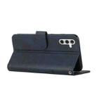 For Samsung Galaxy S25 / S24 5G Stitching Calf Texture Buckle Leather Phone Case(Blue) - 3