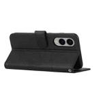 For Samsung Galaxy S25 Edge 5G Stitching Calf Texture Buckle Leather Phone Case(Black) - 3