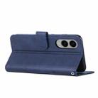 For Samsung Galaxy S25 Edge 5G Stitching Calf Texture Buckle Leather Phone Case(Blue) - 3