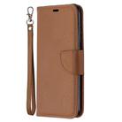 For Xiaomi Redmi 9A Litchi Texture Pure Color Horizontal Flip PU Leather Case with Holder & Card Slots & Wallet & Lanyard(Brown) - 2