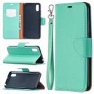 For Xiaomi Redmi 9A Litchi Texture Pure Color Horizontal Flip PU Leather Case with Holder & Card Slots & Wallet & Lanyard(Green) - 1