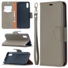For Xiaomi Redmi 9A Litchi Texture Pure Color Horizontal Flip PU Leather Case with Holder & Card Slots & Wallet & Lanyard(Gray) - 1