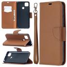 For Xiaomi Redmi 9C Litchi Texture Pure Color Horizontal Flip PU Leather Case with Holder & Card Slots & Wallet & Lanyard(Brown) - 1