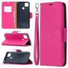 For Xiaomi Redmi 9C Litchi Texture Pure Color Horizontal Flip PU Leather Case with Holder & Card Slots & Wallet & Lanyard(Rose Red) - 1