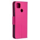 For Xiaomi Redmi 9C Litchi Texture Pure Color Horizontal Flip PU Leather Case with Holder & Card Slots & Wallet & Lanyard(Rose Red) - 3