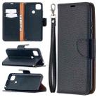 For Xiaomi Redmi 9C Litchi Texture Pure Color Horizontal Flip PU Leather Case with Holder & Card Slots & Wallet & Lanyard(Black) - 1