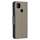 For Xiaomi Redmi 9C Litchi Texture Pure Color Horizontal Flip PU Leather Case with Holder & Card Slots & Wallet & Lanyard(Gray) - 3