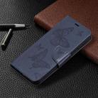 For Samsung Galaxy S25 5G Embossing Two Butterflies Pattern Leather Phone Case(Blue) - 2