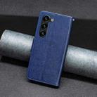 For Samsung Galaxy S25+ 5G Embossing Two Butterflies Pattern Leather Phone Case(Blue) - 2