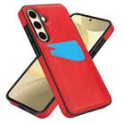 For Samsung Galaxy S24 FE 5G Litchi Leather Skin Card Slots Phone Case(Red) - 2