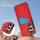 For Samsung Galaxy S24 FE 5G Litchi Leather Skin Card Slots Phone Case(Red) - 3