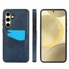 For Samsung Galaxy S24 FE 5G Litchi Leather Skin Card Slots Phone Case(Blue) - 1