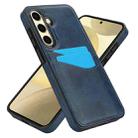 For Samsung Galaxy S24 FE 5G Litchi Leather Skin Card Slots Phone Case(Blue) - 2