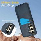 For Samsung Galaxy S24 FE 5G Litchi Leather Skin Card Slots Phone Case(Blue) - 3