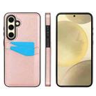 For Samsung Galaxy S24 FE 5G Litchi Leather Skin Card Slots Phone Case(Rose Gold) - 1