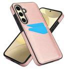 For Samsung Galaxy S24 FE 5G Litchi Leather Skin Card Slots Phone Case(Rose Gold) - 2