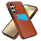 For Samsung Galaxy S24 FE 5G Litchi Leather Skin Card Slots Phone Case(Brown) - 2