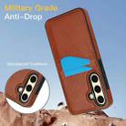 For Samsung Galaxy S24 FE 5G Litchi Leather Skin Card Slots Phone Case(Brown) - 3