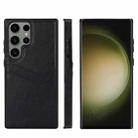 For Samsung Galaxy S23 Ultra 5G Litchi Leather Skin Card Slots Phone Case(Black) - 1