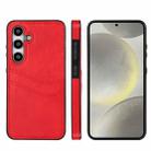 For Samsung Galaxy S24 5G Litchi Leather Skin Card Slots Phone Case(Red) - 1