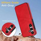 For Samsung Galaxy S24 5G Litchi Leather Skin Card Slots Phone Case(Red) - 3