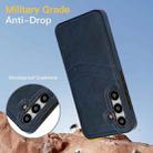 For Samsung Galaxy S24 5G Litchi Leather Skin Card Slots Phone Case(Blue) - 3
