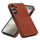 For Samsung Galaxy S24 5G Litchi Leather Skin Card Slots Phone Case(Brown) - 2