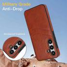 For Samsung Galaxy S24 5G Litchi Leather Skin Card Slots Phone Case(Brown) - 3