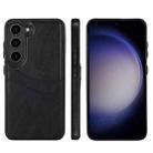 For Samsung Galaxy S25 5G Litchi Leather Skin Card Slots Phone Case(Black) - 1