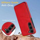 For Samsung Galaxy S25 5G Litchi Leather Skin Card Slots Phone Case(Red) - 3