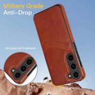 For Samsung Galaxy S25 5G Litchi Leather Skin Card Slots Phone Case(Brown) - 3