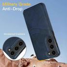 For Samsung Galaxy S25+ 5G Litchi Leather Skin Card Slots Phone Case(Blue) - 3