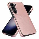 For Samsung Galaxy S25+ 5G Litchi Leather Skin Card Slots Phone Case(Rose Gold) - 2