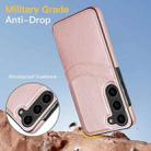 For Samsung Galaxy S25+ 5G Litchi Leather Skin Card Slots Phone Case(Rose Gold) - 3