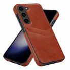 For Samsung Galaxy S25+ 5G Litchi Leather Skin Card Slots Phone Case(Brown) - 2