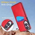 For Samsung Galaxy S25 Edge 5G Litchi Leather Skin Card Slots Phone Case(Red) - 3