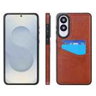 For Samsung Galaxy S25 Edge 5G Litchi Leather Skin Card Slots Phone Case(Brown) - 1