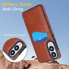 For Samsung Galaxy S25 Edge 5G Litchi Leather Skin Card Slots Phone Case(Brown) - 3