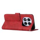 For Redmi Note 14 Pro 5G Stitching Calf Texture Buckle Leather Phone Case(Red) - 3