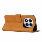 For Redmi Note 14 Pro 5G Global Stitching Calf Texture Buckle Leather Phone Case(Yellow) - 3