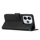 For Redmi Note 14 4G 163.25mm Stitching Calf Texture Buckle Leather Phone Case(Black) - 3