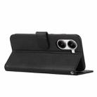 For Redmi Turbo 4 / Xiaomi Poco X7 Pro Stitching Calf Texture Buckle Leather Phone Case(Black) - 3