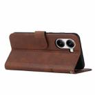 For Redmi Turbo 4 / Xiaomi Poco X7 Pro Stitching Calf Texture Buckle Leather Phone Case(Brown) - 3