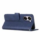 For Redmi Turbo 4 / Xiaomi Poco X7 Pro Stitching Calf Texture Buckle Leather Phone Case(Blue) - 3