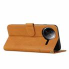 For Redmi K80 / K80 Pro Stitching Calf Texture Buckle Leather Phone Case(Yellow) - 3