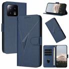 For Xiaomi 13 Triangle Pattern Buckle Clasp Leather Phone Case(Royal Blue) - 1